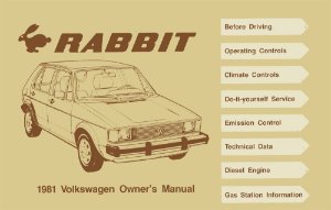 1981 Volkswagen Rabbit Owner's Manual