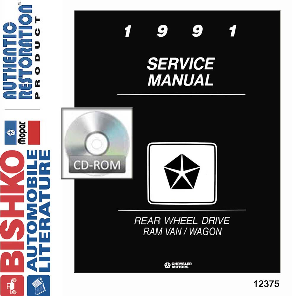 1991 Dodge Truck Ram Van, Ram Wagon Factory Shop Service Manual