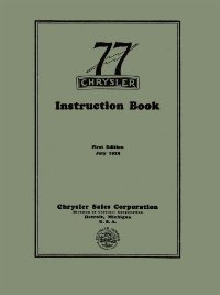 1930 Chrysler 77 Owners Manual User Guide