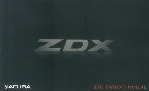 2013 Acura ZDX Owner's Manual