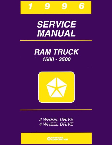 1996 Dodge 1500-3500 Ram Truck Factory Shop Service Manual