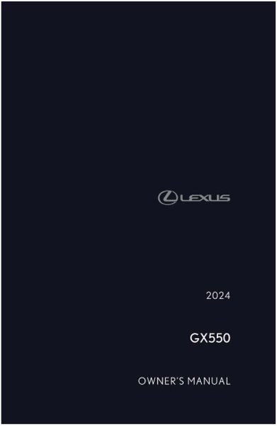 2024 Lexus GX 550 Owner's Manual