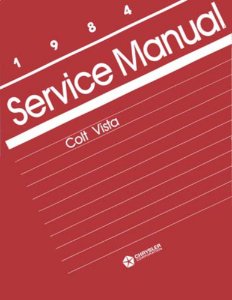 1984 Dodge Colt Vista Factory Shop Service Manual