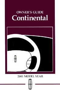 2001 Lincoln Continental Owner's Manual