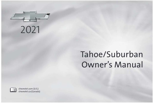 2021 Chevrolet Tahoe, Suburban Owner's Manual