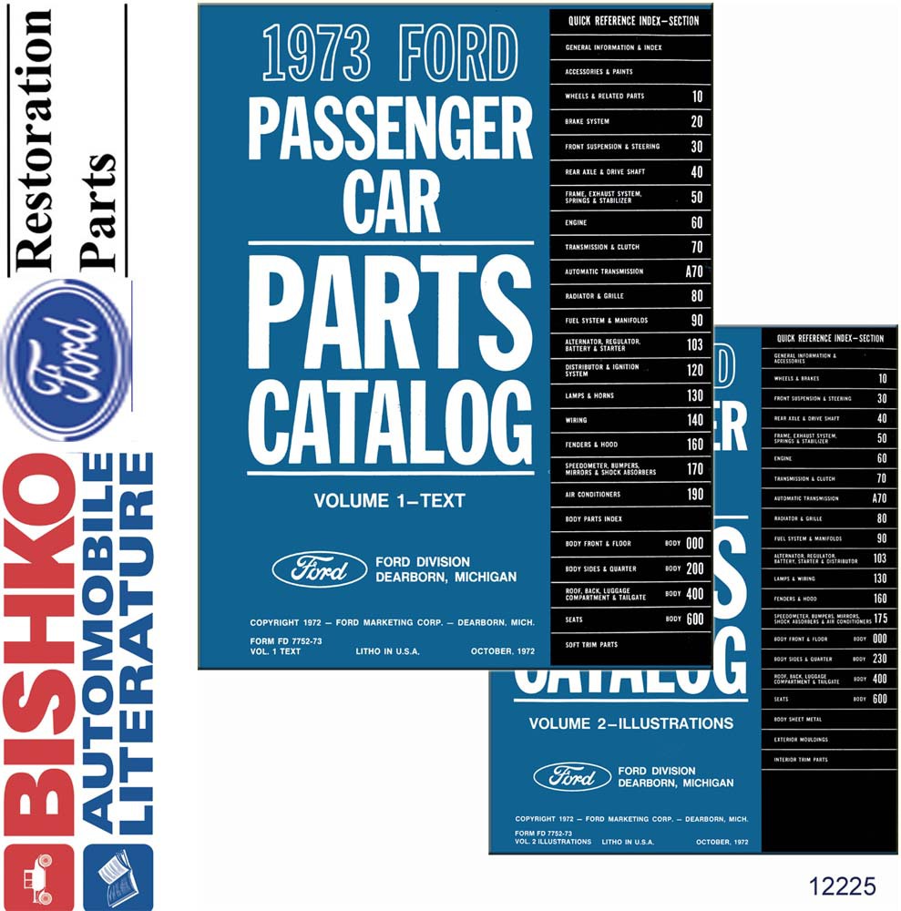1973 Ford Car Ford Truck Bronco Parts Numbers Book List PDF Interchange Images