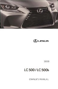 2020 Lexus LC 500, 500H Owner's Manual