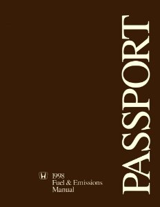 1998 Honda Passport Factory Shop Service Manual