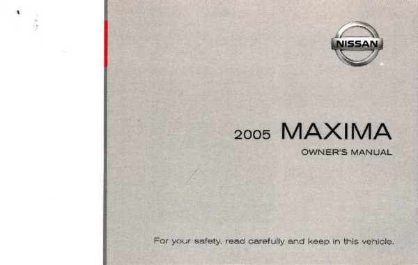 2005 Nissan Maxima Owner's Manual