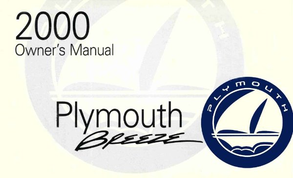 2000 Plymouth Breeze Owner's Manual
