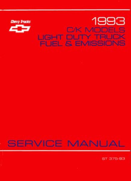 1993 Chevrolet Truck C10, C20, C30, K10, K20, K30 Factory Shop Service Manual