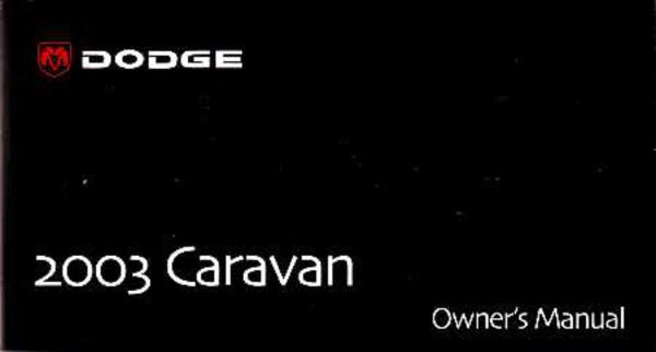 2003 Dodge Caravan Owner's Manual