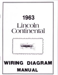 1963 Lincoln Continental Wiring Diagrams Manual