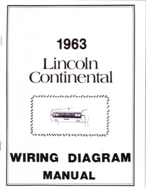 1963 Lincoln Continental Wiring Diagrams Manual