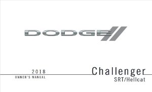 2018 Dodge Challenger SRT Owner's Manual