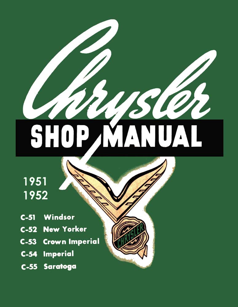 1951 1952 Chrysler Imperial New Yorker Shop Service Repair Manual Factory OEM