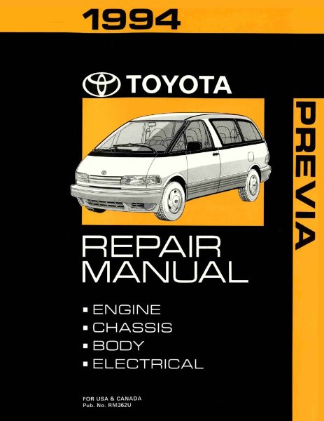 1994 Toyota Previa Shop Service Repair Manual