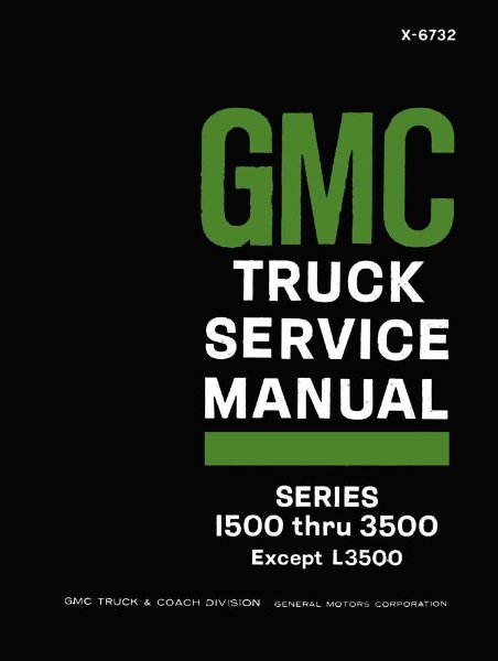 1967 GMC 1500-3500 Series Truck Shop Service Repair Manual Book Engine