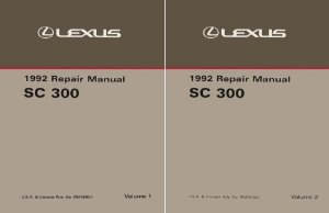 1992 Lexus SC 300 Factory Shop Service Manual