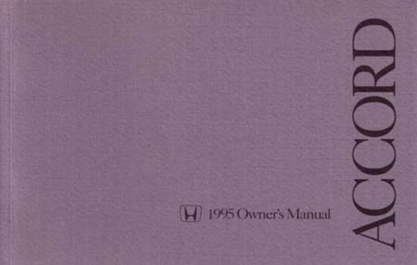 1995 Honda Accord Sedan Owner's Manual