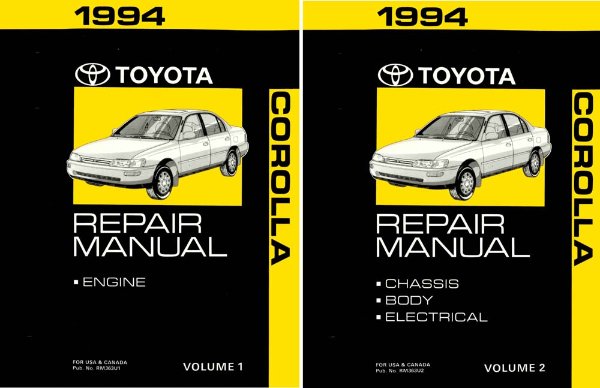 1994 Toyota Corolla Shop Service Repair Manual