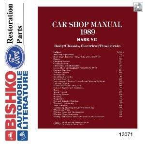 1989 Lincoln Mark VII Factory Shop Service Manual