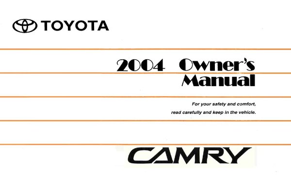 2004 Toyota CAMRY Owner's Manual