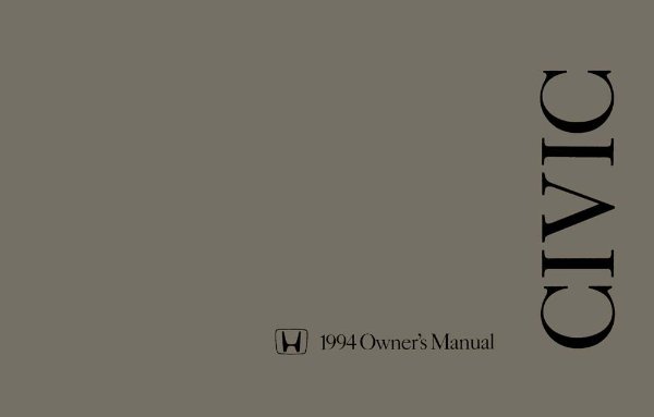 1994 Honda Civic Coupe Owner's Manual