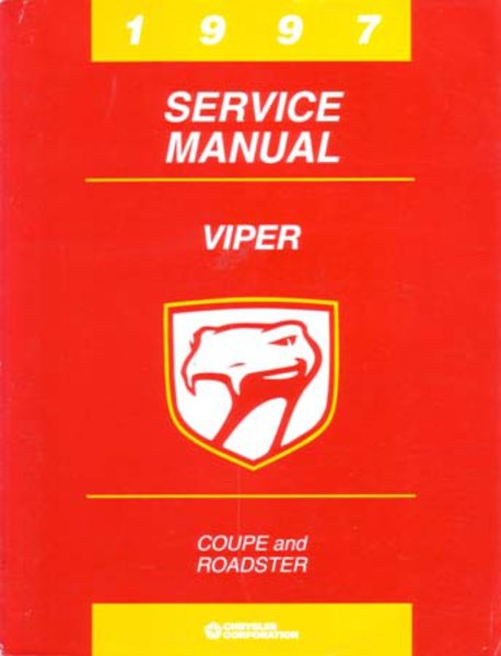 1997 Dodge Viper Factory Shop Service Manual