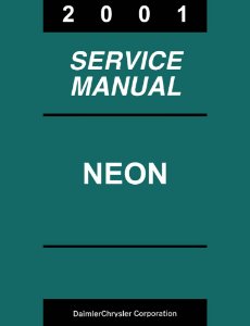 2001 Dodge Neon Factory Shop Service Manual