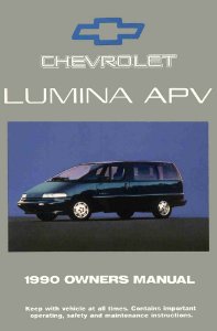1990 Chevrolet Lumina APV Van Owner's Manual