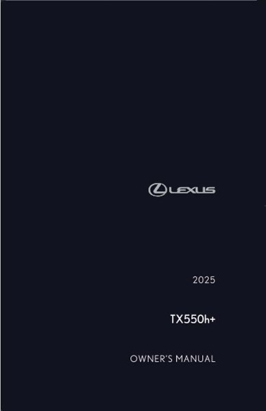 2025 Lexus TX 550H+ Owner's Manual