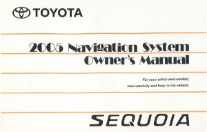 2005 Toyota Sequoia Owner's Manual