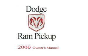 2000 Dodge Ram Truck (no diesel) Owner's Manual
