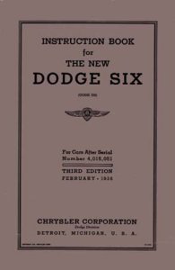 1936 Dodge Series D2, Truck Owner's Manual