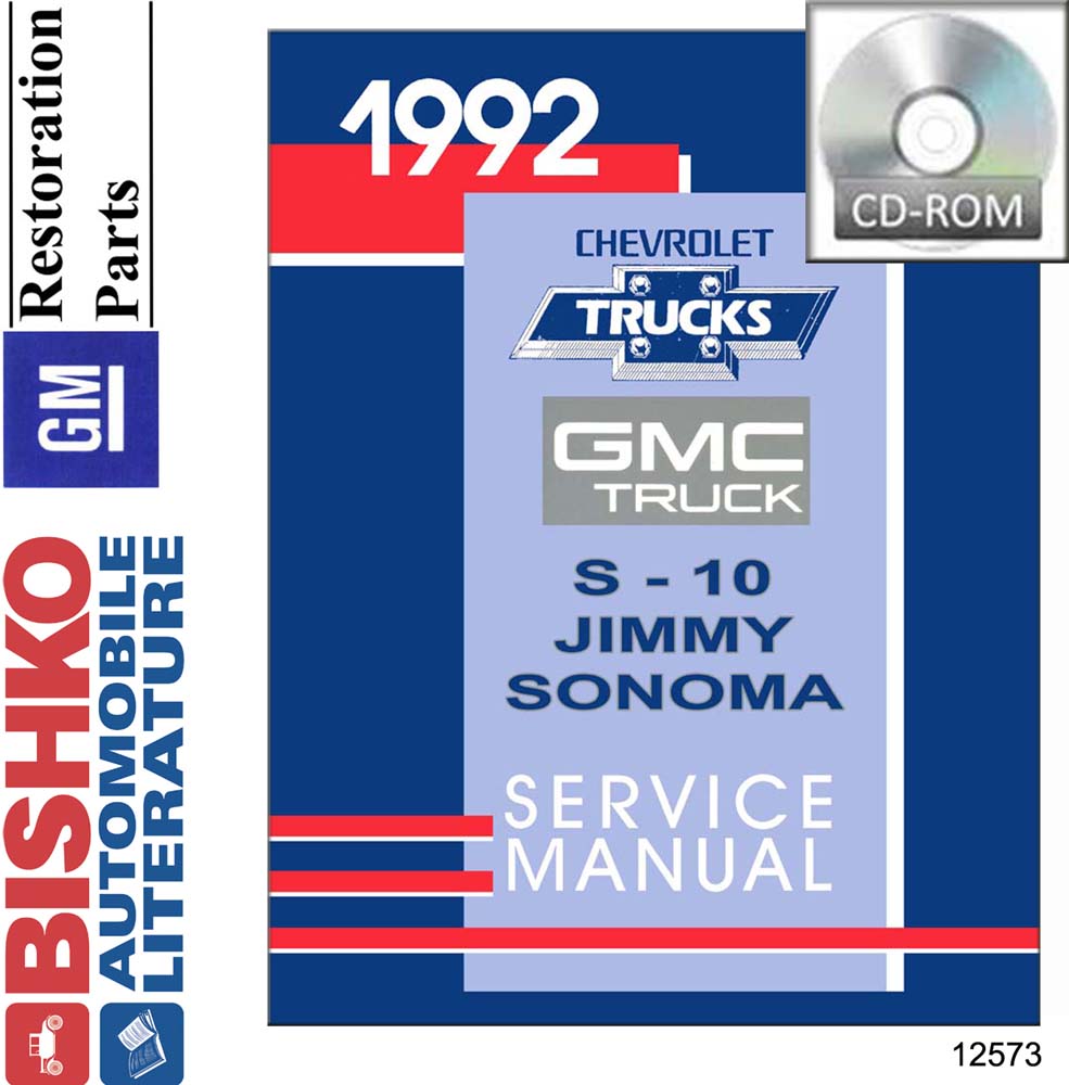 1992 Chevrolet Truck S-10 Models & GMC Sonoma/Jimmy Factory Shop Service Manual