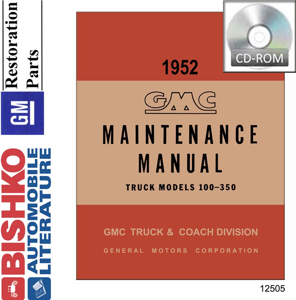 1952 GMC Truck Models 100-350 Factory Shop Service Manual