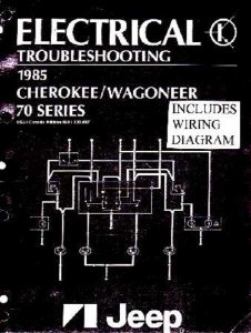 1985 Jeep Cherokee, Wagoneer Factory Shop Service Manual