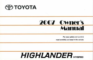 2007 Toyota HIGHLANDER HYBRID Owner's Manual