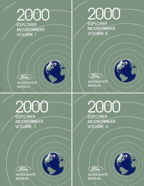2000 Ford Truck Explorer, Mountaineer Factory Shop Service Manual