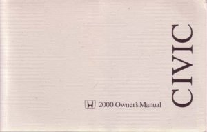 2000 Honda Civic Hatchback Owner's Manual
