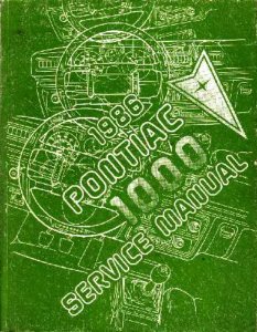 1986 Pontiac 1000 Factory Shop Service Manual