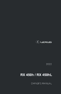 2022 Lexus RX 450H, 450HL Owner's Manual