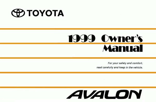 1999 Toyota Avalon Owner's Manual