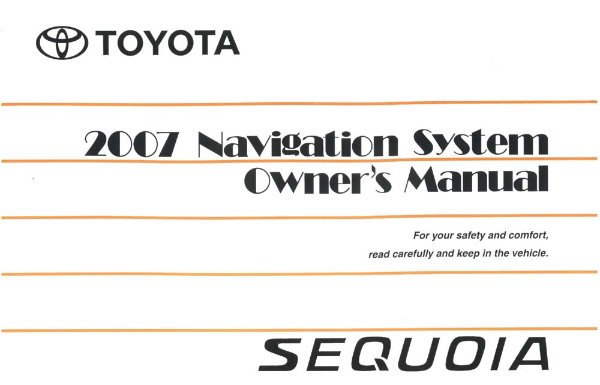 2007 Toyota Sequoia Owner's Manual