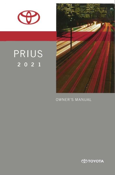 2021 Toyota PRIUS Owner's Manual