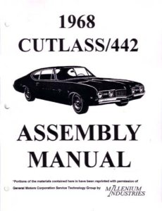 1968 Oldsmobile Cutlass Assembly Manual Book Rebuild Instructions Illustrations
