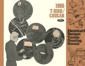 1986 Ford Thunderbird, Cougar Wiring Diagrams Manual