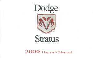 2000 Dodge Stratus Owner's Manual