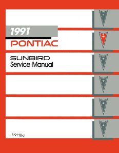 1991 Pontiac Sunbird Factory Shop Service Manual